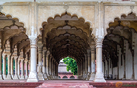 Sloupy v Agra Fort v Indii 2